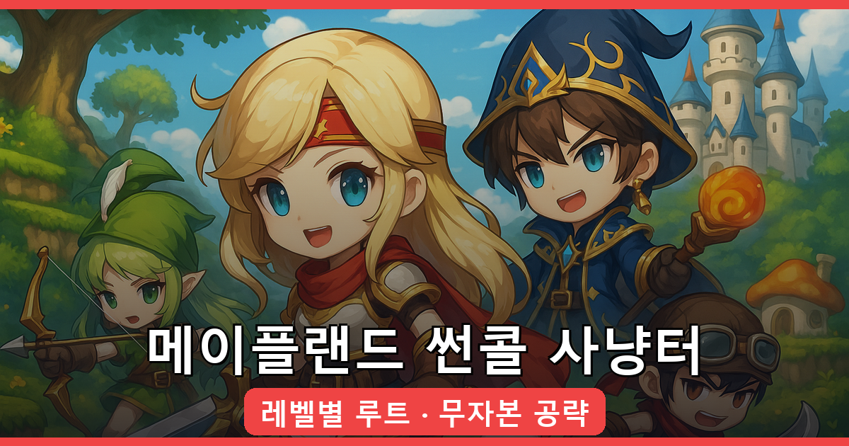 메이플랜드 썬콜 사냥터 완벽 가이드: 2026년 레벨별 루트와 무자본 전략