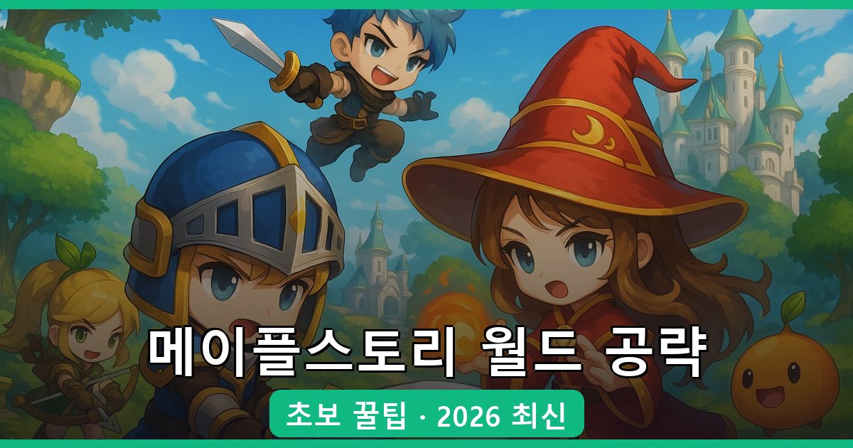 메이플스토리 월드 2026년 최신 공략: 자주 묻는 질문과 초보 꿀팁 완벽 정리