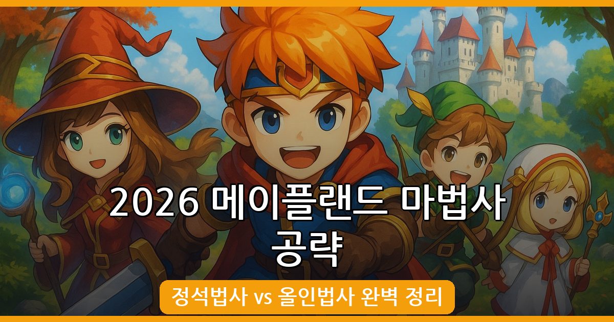 2026 메이플랜드 마법사 공략: 정석법사 vs 올인법사 스탯과 스킬트리 총정리