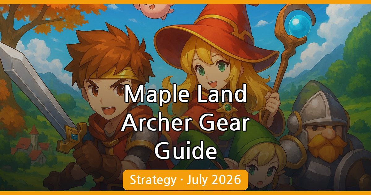 Mastering Archer Equipment Farming in Maple Land: July 2026 Guide
