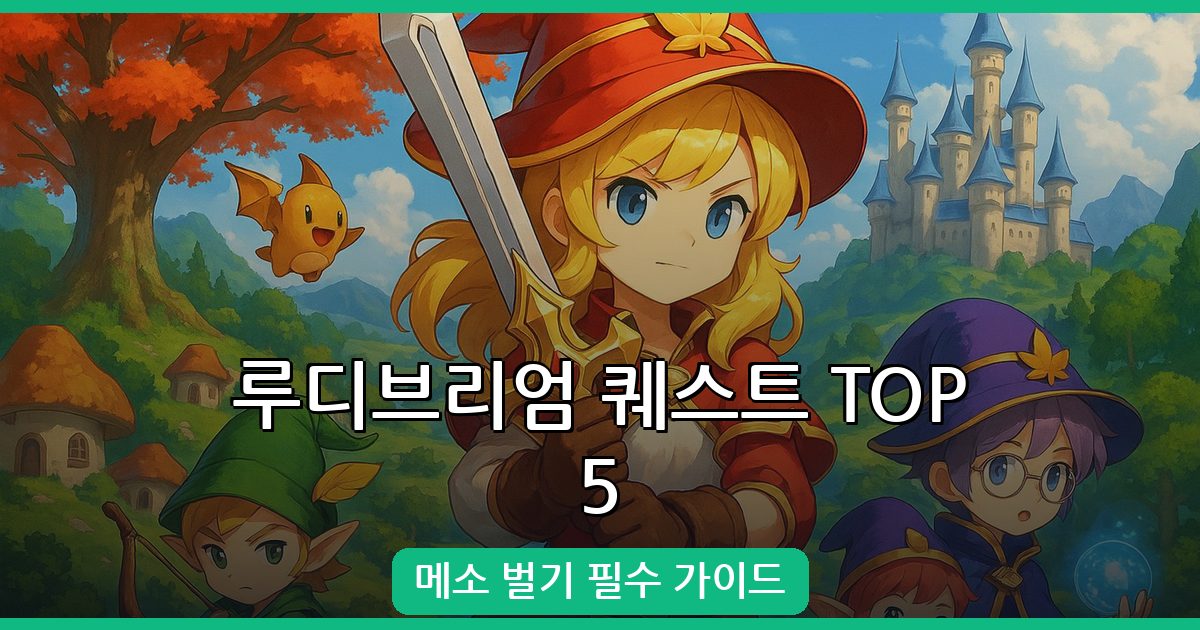 2026년 7월 메이플랜드 루디브리엄 메소 벌기 퀘스트 완벽 정리