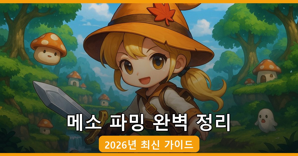 2026년 메이플스토리 메소 파밍 완벽 가이드