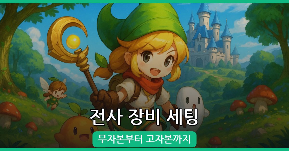메이플랜드 전사 장비 세팅 완벽 가이드 2026: 무자본부터 고자본까지
