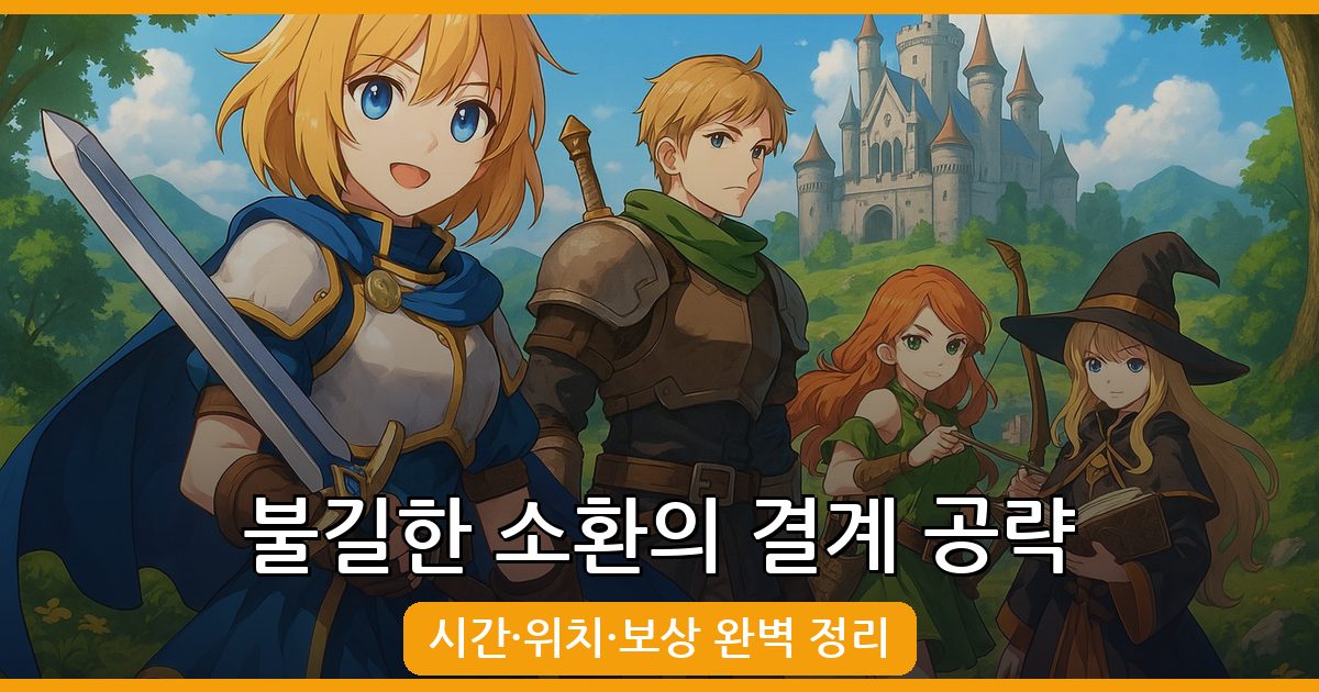 마비노기 모바일 2026년 7월 불길한 소환의 결계 공략 완벽 정리