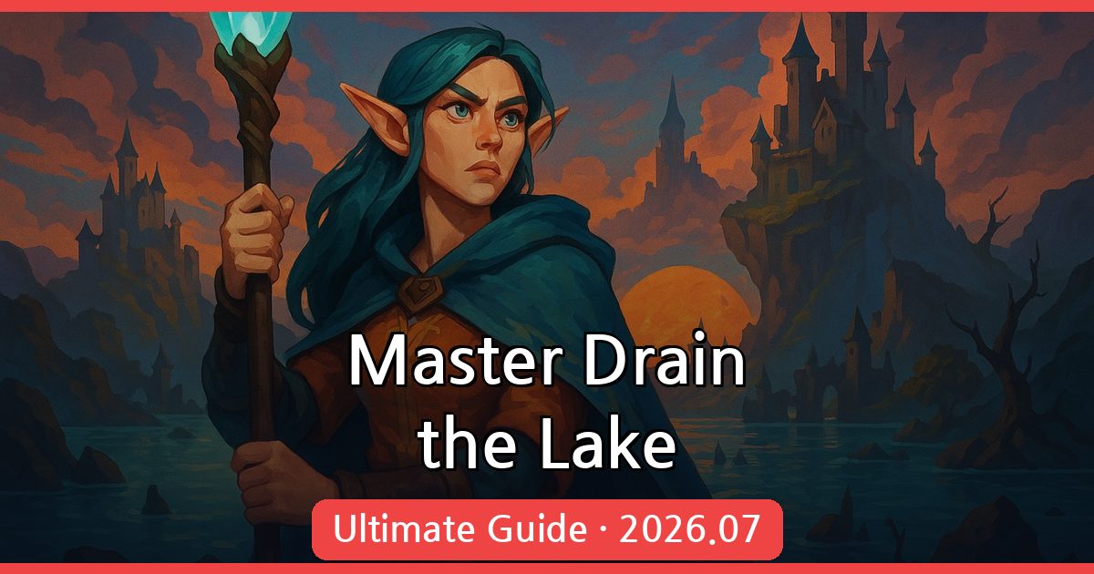 Drain the Lake Guide: Tips and Strategies for July 2026