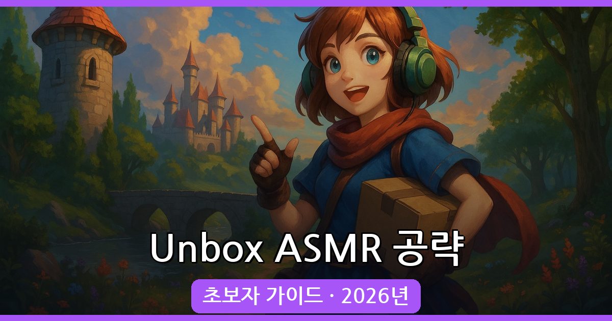 Unbox ASMR 완벽 가이드 2026년: 초보자를 위한 플레이 전략