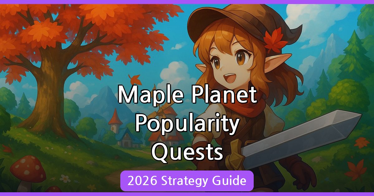Mastering Maple Planet Popularity Quests: Level Strategies & Rewards Guide for July 2026