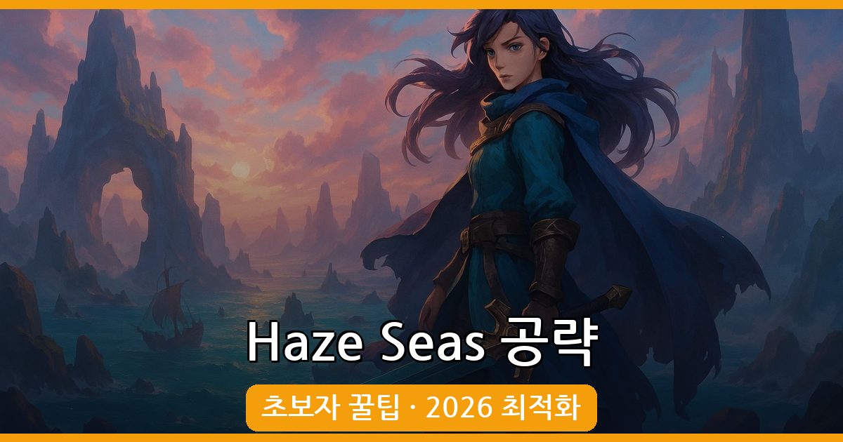 Haze Seas 공략 가이드: 2026년 최적화된 플레이 방법 및 초보 팁