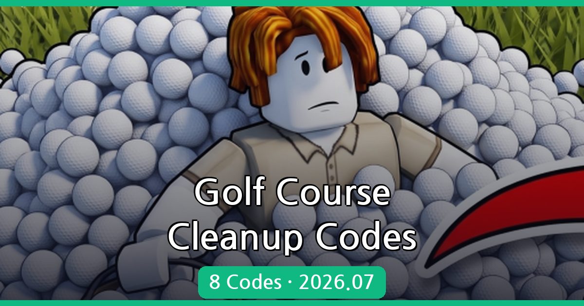 Golf Course Cleanup Codes July 2026: Redeem Your Free Rewards