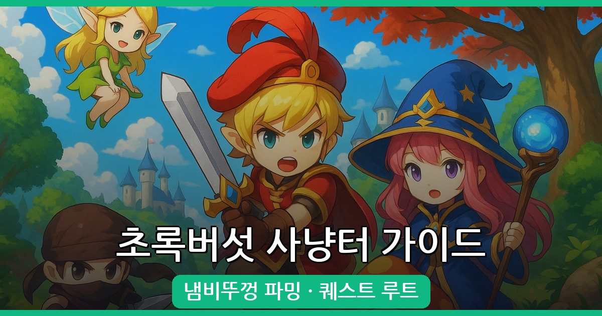 2026년 7월 메이플랜드 초록버섯 사냥터 완벽 가이드