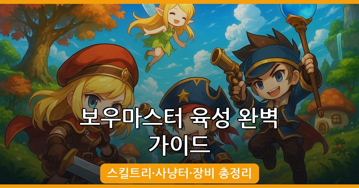 2026년 7월 메이플스토리 보우마스터 육성 완벽 가이드