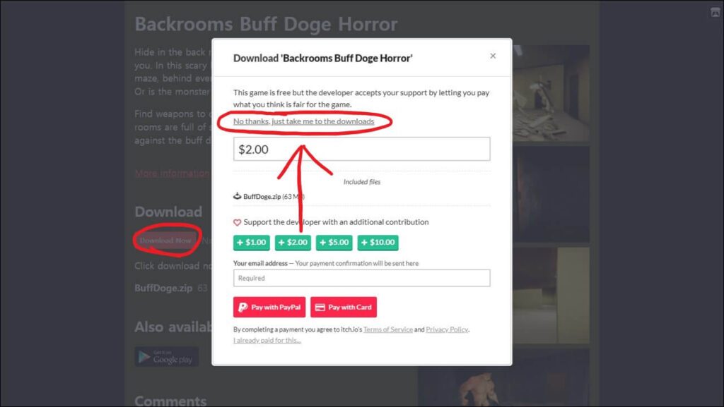 Backrooms Buff Doge Horror 게임 스크린샷 2