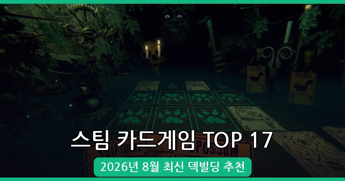 2026년 8월 최신 스팀 카드게임 덱빌딩 추천 TOP 17 총정리