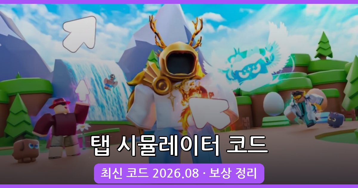 탭 시뮬레이터 코드 완벽정리 (2026년 8월)