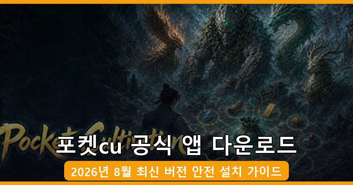 포켓cu 다운로드·설치 완벽 가이드 2026년 8월