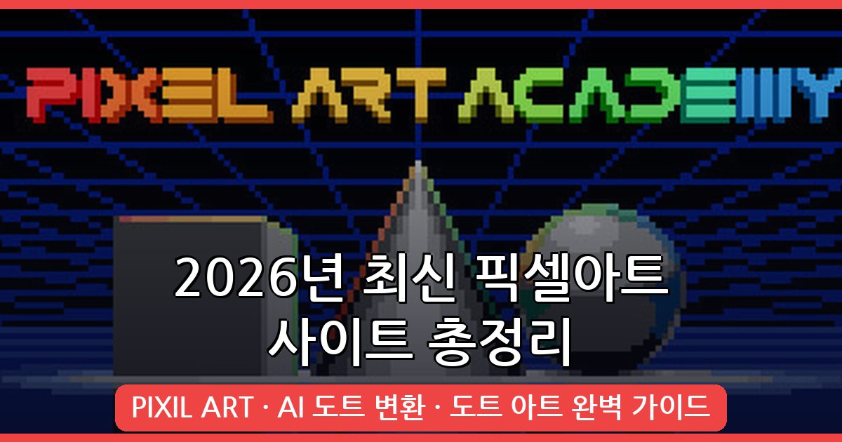 2026년 8월 최신 픽셀아트 사이트 추천 총정리 – 도트 아트 초보부터 고수까지