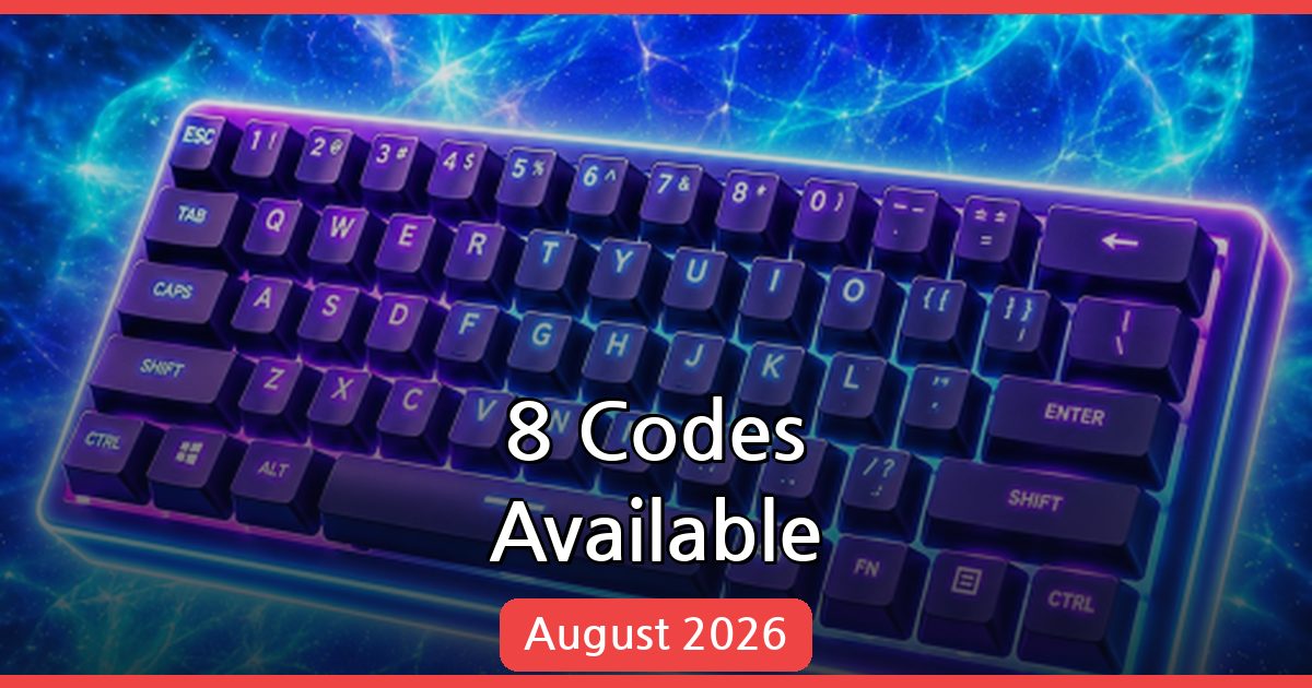 Build A Keyboard Codes - August 2026