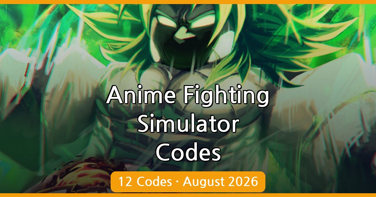 Anime Fighting Simulator Endless Codes - August 2026