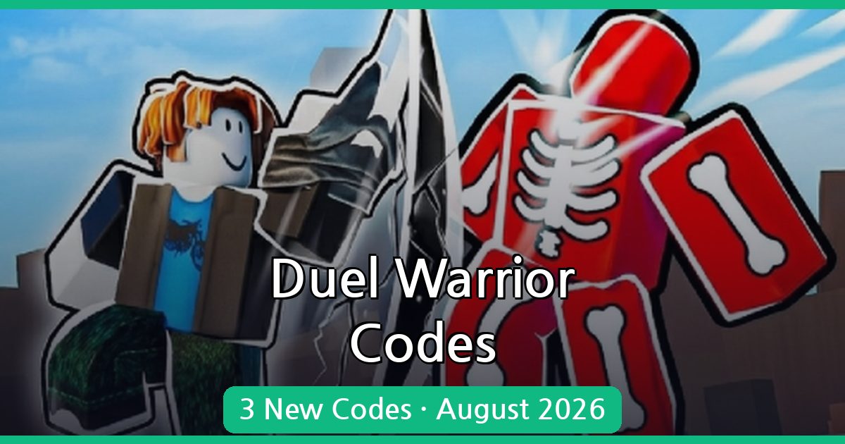 Duel Warrior Codes August 2026: Unlock Rewards and Tips