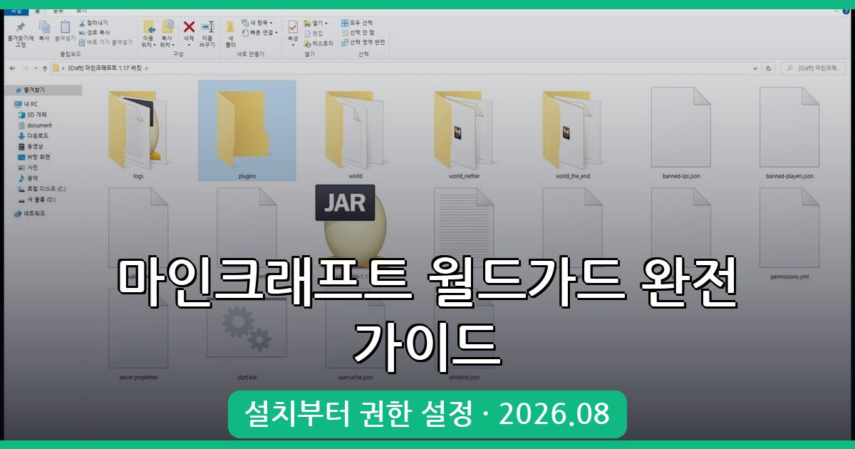 마인크래프트 1.20.4 월드가드(WorldGuard) 플러그인 설치부터 활용법까지 2026년 8월 완벽 가이드