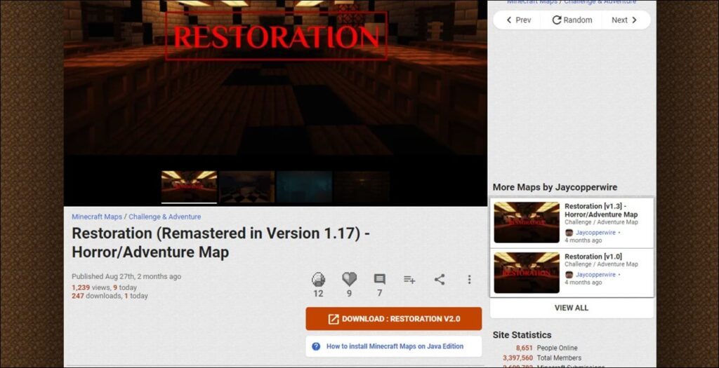 Minecraft 게임 스크린샷 1