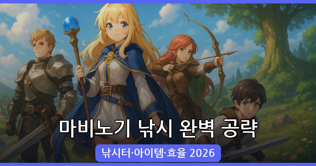 마비노기 모바일 낚시 공략 2026: 낚시터 위치별 아이템·효율 극대화 가이드
