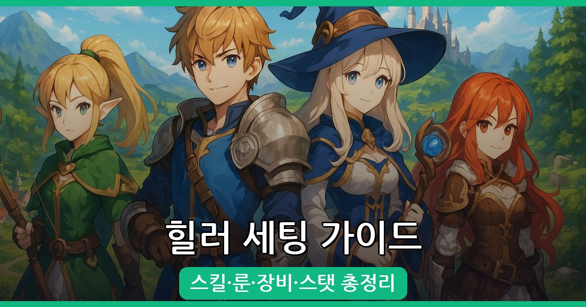 마비노기 모바일 힐러 세팅 완벽 가이드 (2026년 7월 최신)