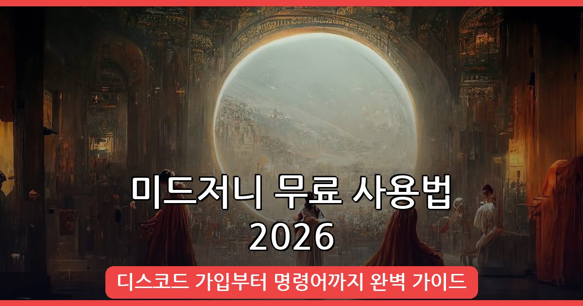 2026년 9월 최신 미드저니(Midjourney) AI 그림 사이트 무료 사용법 및 명령어 총정리