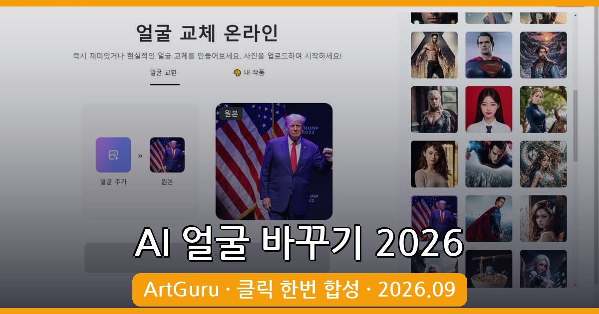 2026년 9월 최신 AI 얼굴 바꾸기 사이트 완벽 가이드 – 클릭 한번으로 간편 합성하기