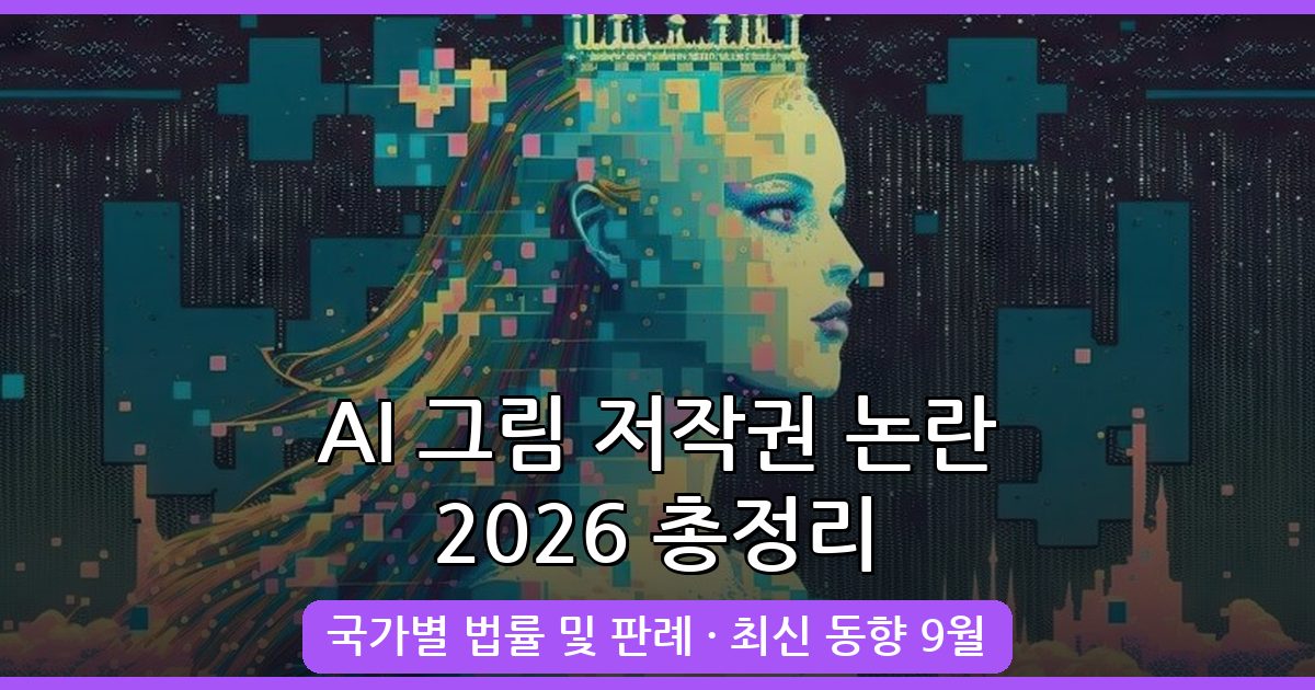 2026년 9월 AI 그림 저작권 침해 논란 완벽 정리 및 국가별 법률 현황