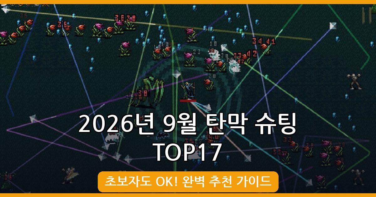 2026년 9월 최신 초보자도 쉽게 즐기는 탄막 슈팅 게임 17선 완벽 가이드