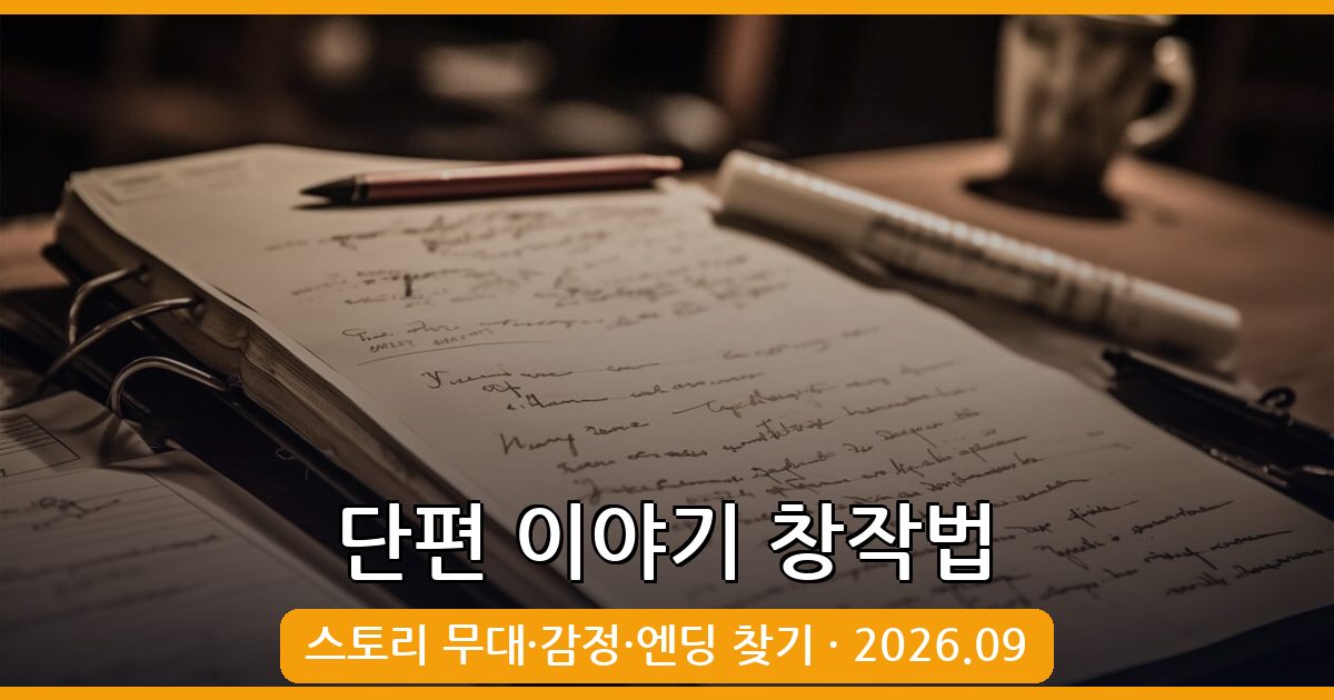 2026년 9월 단편 이야기 잘 만드는 법 완벽 가이드: 소설·만화·웹툰 창작 전략 총정리