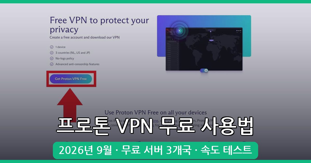 2026년 9월 완벽 가이드: 프로톤 VPN 무료 사용법과 속도, 넷플릭스 차단 우회 여부 총정리