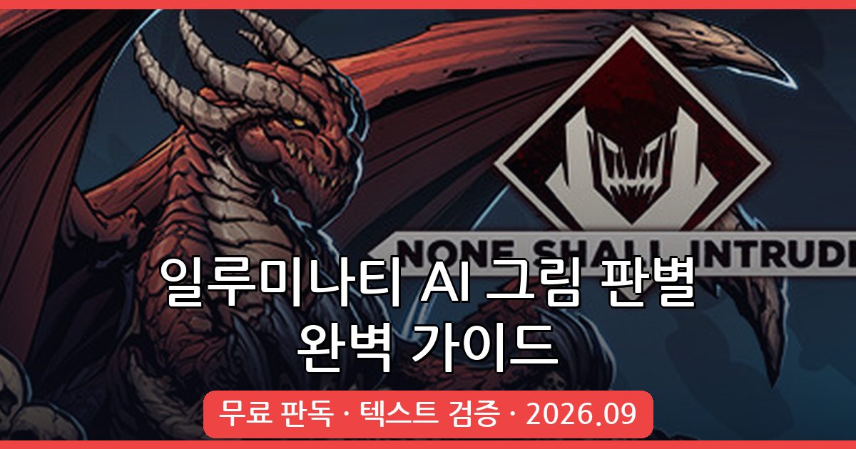 2026년 9월 최신 일루미나티 AI 그림 판별 사이트 완벽 사용법 총정리