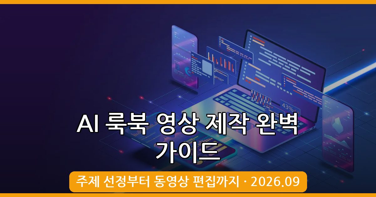 2026년 9월 최신 AI 룩북 영상 제작 완벽 가이드 A to Z