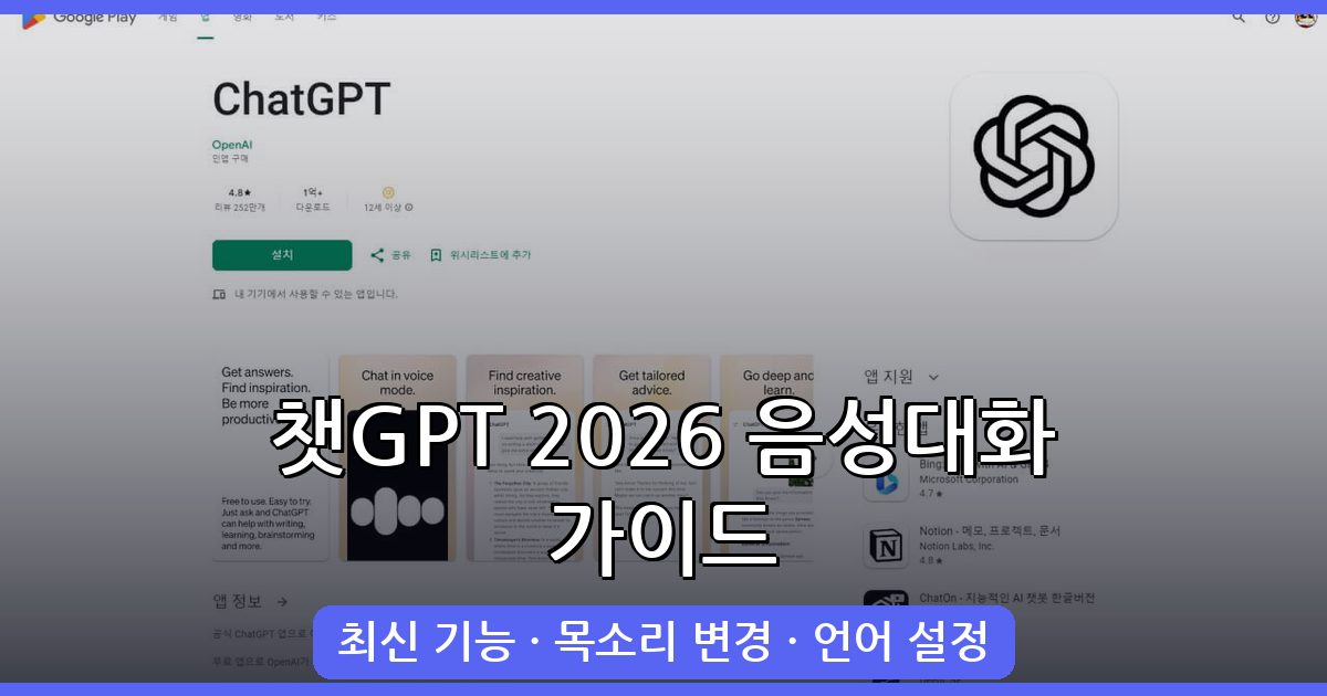 2026년 9월 최신 챗GPT 음성대화 기능 완벽 사용법 총정리