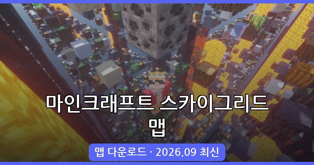 마인크래프트 1.17.1 · 1.18 스카이그리드 맵 완벽 가이드 2026년 9월 최신