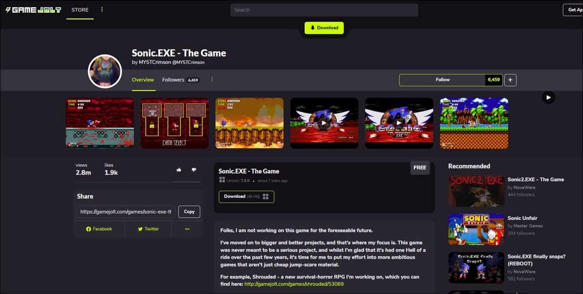 Sonic.EXE 게임 스크린샷 1
