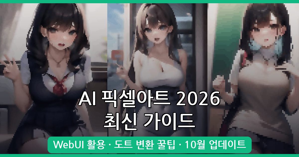 2026년 10월 최신 AI 픽셀아트 사이트 총정리 - 2D 도트 그림 완벽 생성 가이드