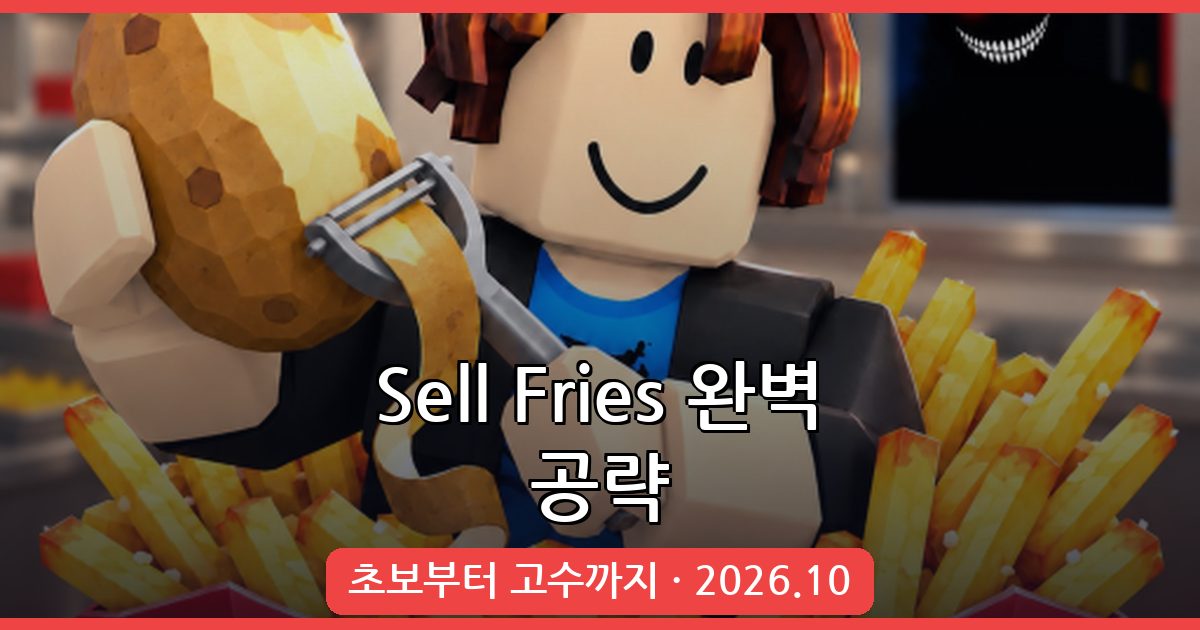 Sell Fries 2026년 10월 최신 공략 가이드 - 초보부터 고수까지 완벽 정리