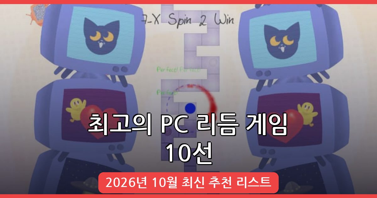 2026년 10월 최신 PC 리듬 게임 추천 TOP 10 완벽 가이드